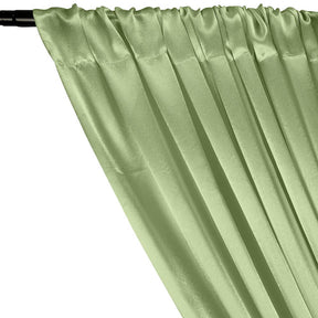 Crepe Back Satin Rod Pocket Curtains Light Lime Green 2