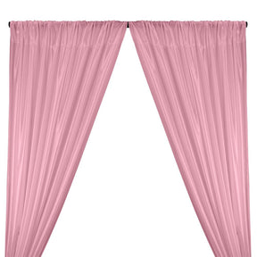 Poly China Silk Lining Rod Pocket Curtains Light Pink 1