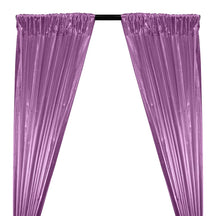 Tissue Lame Rod Pocket Curtains Lilac 1