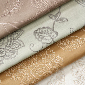 Kalanchoe Embroidered Linen Fabric Group