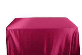 Charmeuse Satin 6 Feet Banquet Table Covers Magenta 1