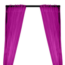 Crystal Organza Rod Pocket Curtains Magenta 1