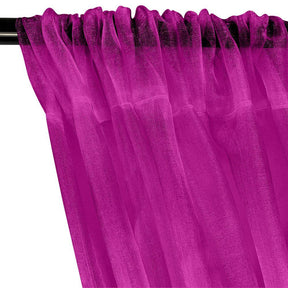 Crystal Organza Rod Pocket Curtains Magenta 2
