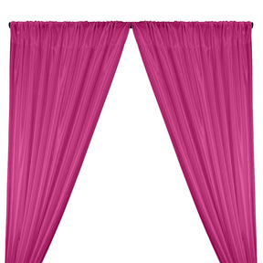 Poly China Silk Lining Rod Pocket Curtains Magenta 1
