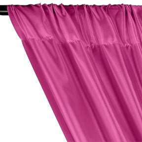 Poly China Silk Lining Rod Pocket Curtains Magenta 2