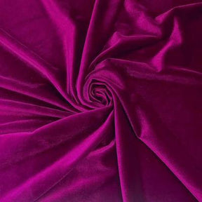 Stretch Velvet Rod Pocket Curtains Magenta 3