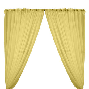 Sheer Voile Rod Pocket Curtains Maize  1