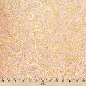 Gold Paisley Metallic Brocade Fabric SV578212 Peach / Gold 4