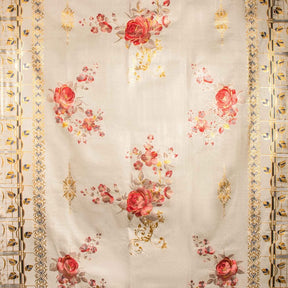 Rose Metallic Oilcloth Fabric SV578102 Gold 2