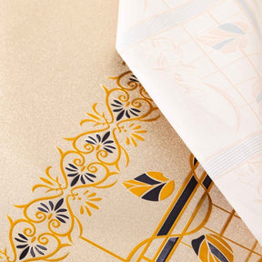 Rose Metallic Oilcloth Fabric SV578102 Gold 3