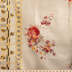 Rose Metallic Oilcloth Fabric SV578102 Gold 4