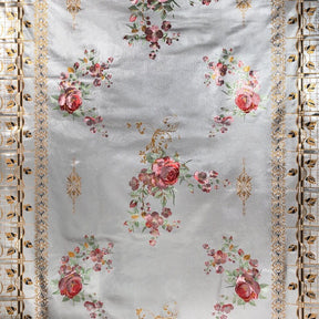 Rose Metallic Oilcloth Fabric SV578097 Silver 2