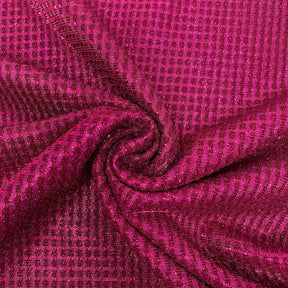 Metallic Brocade On Satin Fabric SV575833 Fuchsia 1