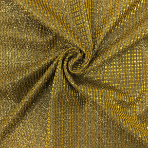 Metallic Brocade On Satin Fabric SV575836 Gold On Black 1