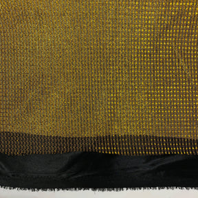 Metallic Brocade On Satin Fabric SV575836 Gold On Black 3