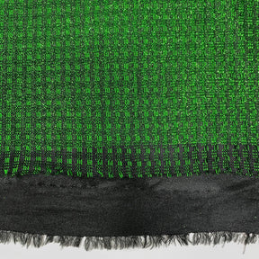 Metallic Brocade On Satin Fabric SV575832 Kelly Green On Black 3