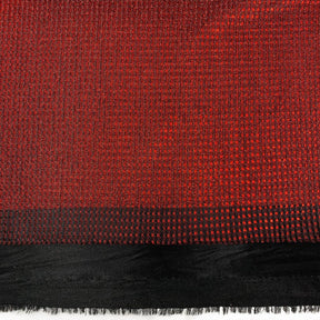 Metallic Brocade On Satin Fabric SV575835 Red On Black 3