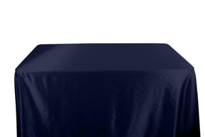 Charmeuse Satin 6 Feet Banquet Table Covers Blue 1