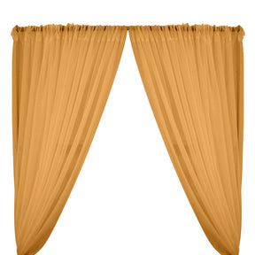 Sheer Voile Rod Pocket Curtains Mist Gold 1