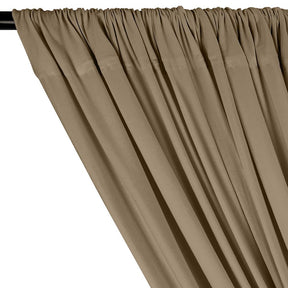 Cotton Jersey Rod Pocket Curtains Mocha 2