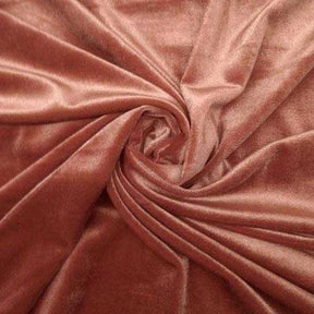 Stretch Velvet Rod Pocket Curtains Mocha 3