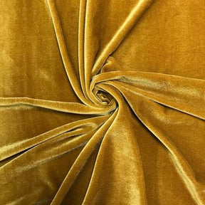 Stretch Velvet Rod Pocket Curtains Mustard 3