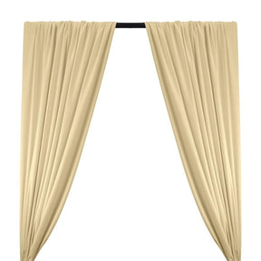 Silk Linen Matka Rod Pocket Curtains Natural 1