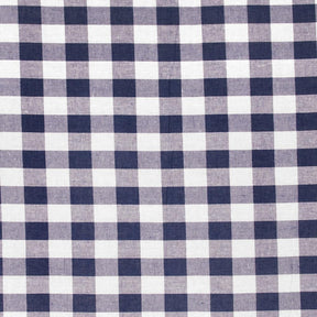 Gingham 1 Inch Check Yarn Dyed Broadcloth Fabric SV577538 Navy Blue Image 1