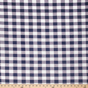 Gingham 1 Inch Check Yarn Dyed Broadcloth Fabric SV577538 Navy Blue Image A9