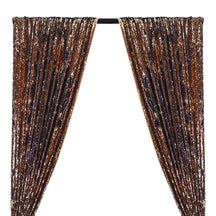 Two Sided Reversible Sequins Rod Pocket Curtains Navy Champagne 1