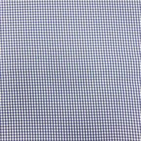 1/16 Inch Gingham Check Polyester Cotton Poplin Fabric SV575747 Navy Blue / White Image 2