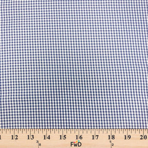 1/16 Inch Gingham Check Polyester Cotton Poplin Fabric SV575747 Navy Blue / White Image 3