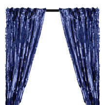 Paillette Circle Sequins Rod Pocket Curtains Navy 1