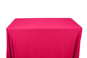 Matte Milliskin Tricot 6 Feet Banquet Table Covers Neon Fuchsia 1
