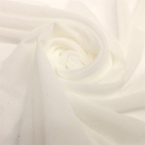 Power Mesh Rod Pocket Curtains Off White 3