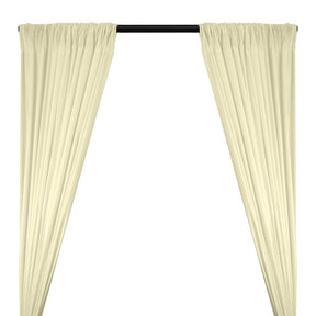 100 Cotton Broadcloth Rod Pocket Curtains Off White 1