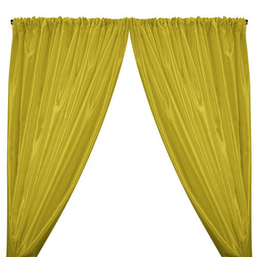Charmeuse Satin Rod Pocket Curtains Olive 1