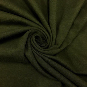 Cotton Jersey Rod Pocket Curtains Olive 3
