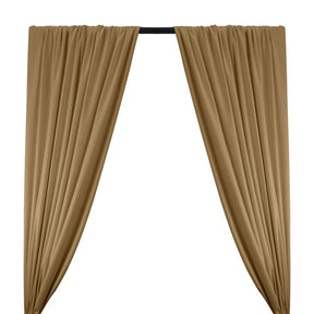 Silk Linen Matka Rod Pocket Curtains Olive 1