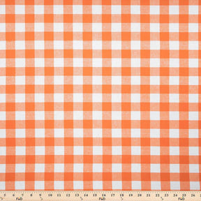 Gingham 1 Inch Check Yarn Dyed Broadcloth Fabric SV577535 Orange / White Image A9