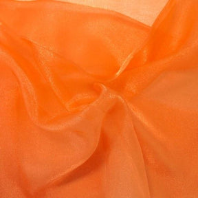 Crystal Organza Rod Pocket Curtains Orange 3