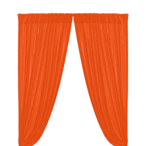 Micro Velvet Rod Pocket Curtains Orange 1