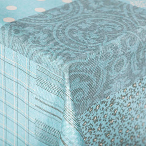 Patchwork Oilcloth Fabric SV578138 Turquoise 1