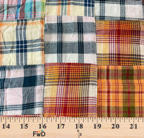Patchwork Nantucket Madras Plaid Daisy Fabric SV576853 4