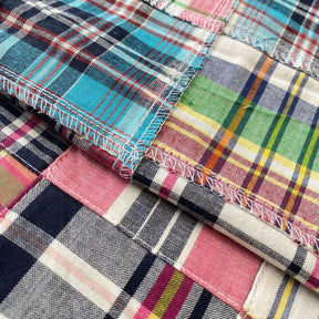 Patchwork Nantucket Madras Plaid Pierre Fabric SV576864 3