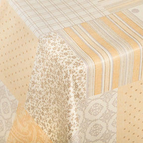 Patchwork Oilcloth Fabric SV578121 Beige 1