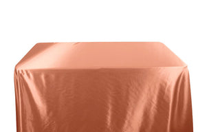 Bridal Satin 6 Feet Banquet Table Covers Peach 1