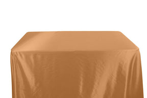 Charmeuse Satin 6 Feet Banquet Table Covers Peach 1