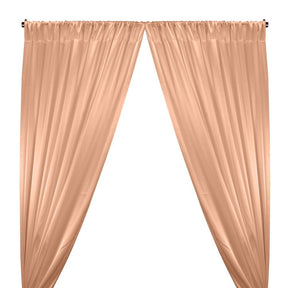 Crepe Back Satin Rod Pocket Curtains Peach 1