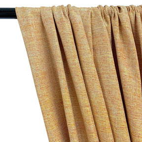 Silk Linen Matka Rod Pocket Curtains Peach 2 Tone Peach 2